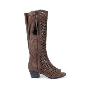 Nature Breeze Shoes - Cresta-02 Peep toe Women's Perforated Boots Nature Breeze Shoes - Cresta-02 Peep toe Women's Perforated Boots